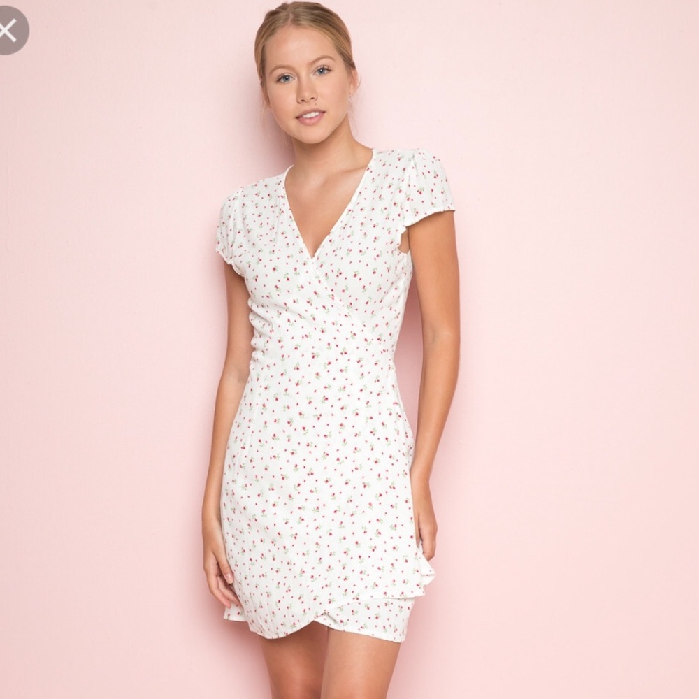 Brandy Melville Pink Robbie Wrap Dress